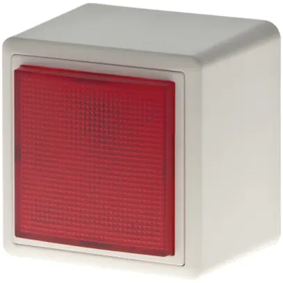 Lampada flash AP rosso 230VAC EDIZIOdue Hugentobler tipo16 piatto 