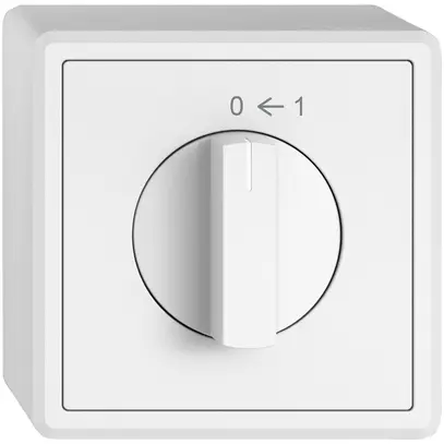 Contact pivotant AP EDIZIO.liv SNAPFIX® 0<-1/1P avec manette rotative bc 