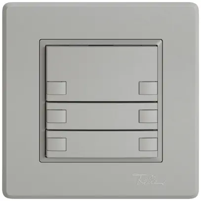 Pulsante KNX RGB INC EDIZIO.liv SNAPFIX® sensore temp.s.LED 6× com.1T grc 