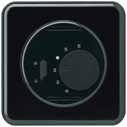 Kit frontale INC Hager basico, per termostato, con interruttore nero 