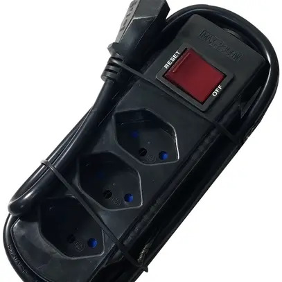 Prise multiple avec interrupteur ELBROLINE 3×T13 1.5m noir 