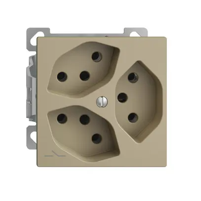 Prise AP EDIZIOdue 3×T13 sand 1×S intérieur pour combinaison 