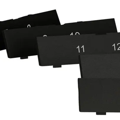 Plaquette indicatrice EDIZIO.liv SNAPFIX® kit p.sortie oblique inscript.1…16 no 