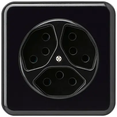 Presa INC basico 3×tipo 13 nero per BOMI 