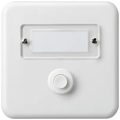 Tasto di suoneria INC basico bianco con etichetta 