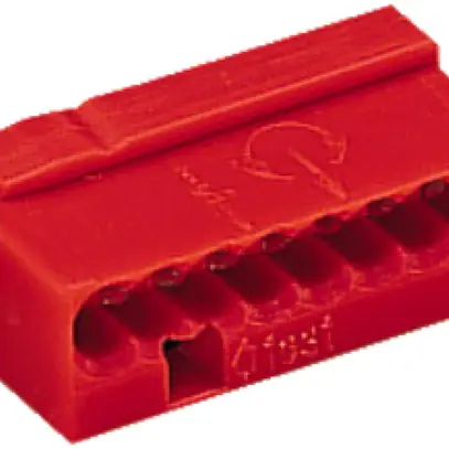Morsetto di connessione WAGO MICRO per filo 8×0.6…0.8mm rosso 