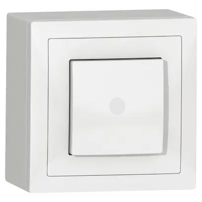 Interrupteur lumineux AP SIDUS A 6/1L blanc brillant 