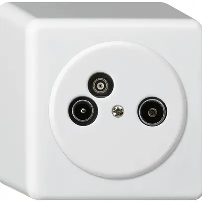 AP-Antennendose TV-R-Daten basico 19dB weiss 