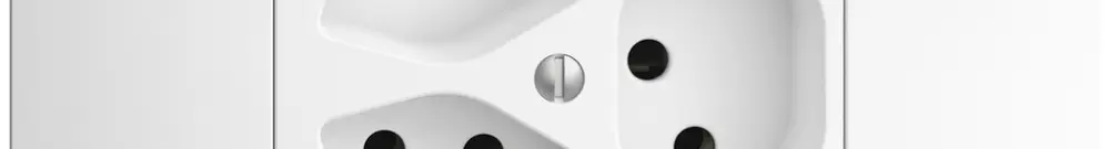 Prise INC EDIZIOdue BKE 3×T13 blanc 