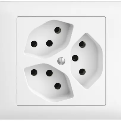 Presa INS EDIZIOdue BKE 3×T13 bianco 