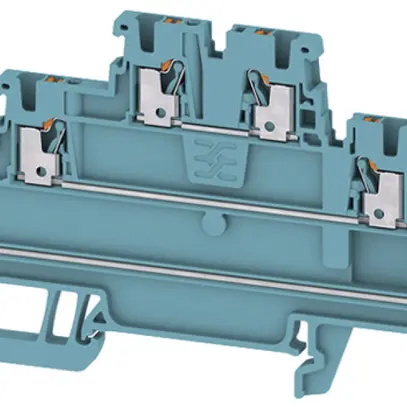 Morsetto passaggio componib.WM A3T 1.5 BL 1.5mm² 15A 500V PUSH IN 2×3 DIN35 bl 