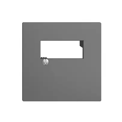 Plaque frontale 2×RJ45 EDIZIOdue gris foncé, R&M swissline 