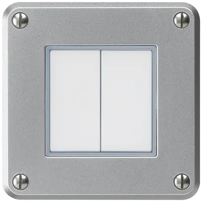 Contact à poussoir ENC robusto IP55 2×1P aluminium 