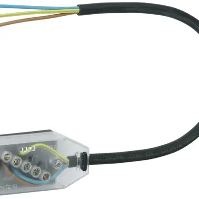 Boîte L1-N-PE 10A pour câble plat avec câble 300mm 
