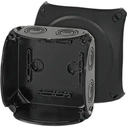 Boîte de dérivation AP Hensel KF B 6mm² sans bornes noir 