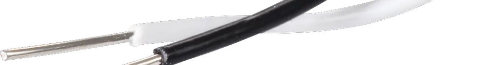 Fil M72 2×0.6mm étamé noir/blanc 