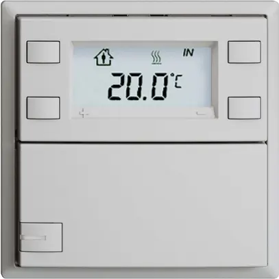 Pulsante RTH INC KNX 1×EDIZIOdue F grigio chiaro, con LED RGB 