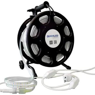 Fascia luminosa LED QUICKLED 180 IP65 240V 12W-1500lm/m 4000K 50m svolgit.1-lato 