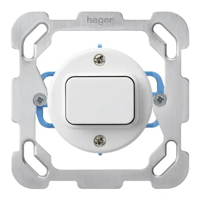Insert pour interrupteur ENC basico 3/2L avec plaque de fixation blanc 
