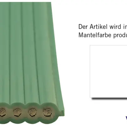 Cavo piatto Woertz Power 5×2.5 mm² PVC bianco Eca 