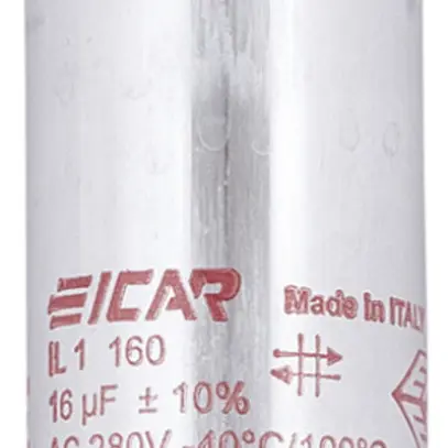 Condensateur ICAR IL 1/160 35X103MM 16µF 250V p.luminaire (parallèle) Ø35×103mm 