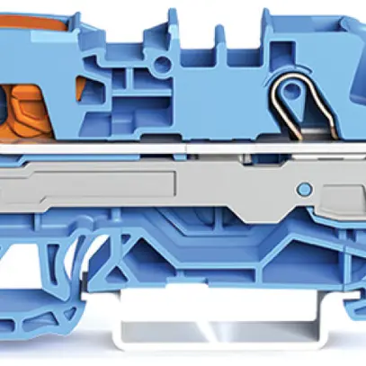 Borne de passage WAGO TopJob-S 6mm² 3L bleu série 2106 