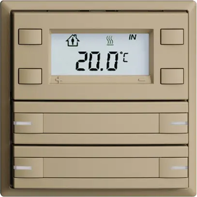 Poussoir RTH ENC KNX 4× EDIZIOdue F sand, avec pap.+LED RGB 