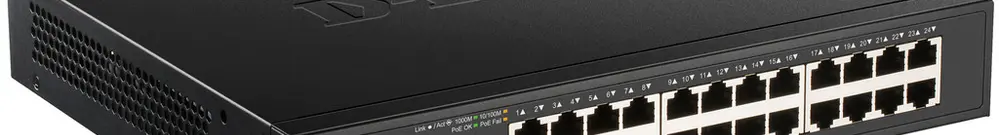 Switch D-Link DGS-1100-24PV2/E, 24-Port smart managed Layer2 Gigabit PoE 