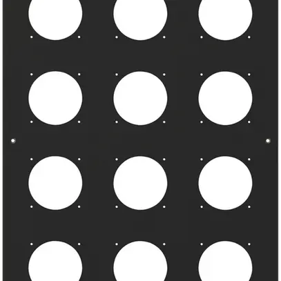 Plaque de montage ENC robusto 4×3 aluminium, noir 