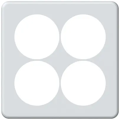 Plaque de recouvrement ENC origin 2×2 Ø58mm 152×152mm blanc 