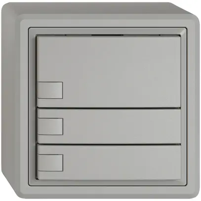 Pulsante KNX RGB AP EDIZIO.liv SNAPFIX® sensore temp.s.LED 3× com.1T grc 