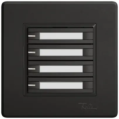 Poussoir KNX RGB ENC EDIZIO.liv SNAPFIX® capteur temp.RGB-LED étiqu.4×com.2T no 