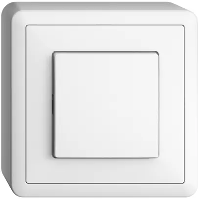 Interrupteur poussoir lum. AP EDIZIOdue 3/1L blanc, orientation LED jaune 