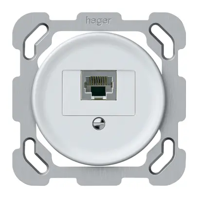 Scatola di raccordo INC origin RJ45 8(4) cat.6 diritto schermate 77×77mm bianco 