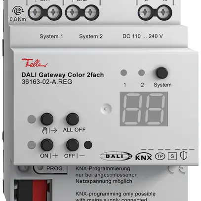 Gateway DALI Feller KNX Data Secure interface Ethernet 4UM 2 canaux IP20 