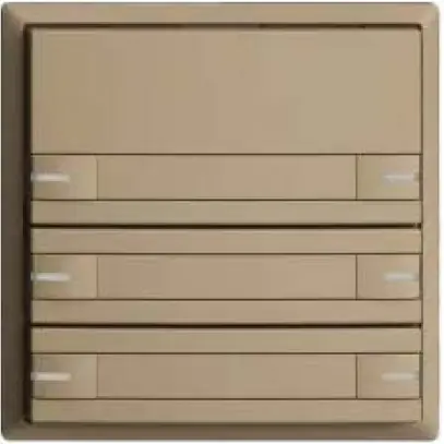 Pulsante KNX RGB EDUE, 250mW, c.LED RGB, c.carta, 6×pulsante, com.1×tasto, sa 