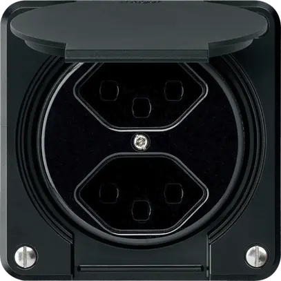 Prise ENC robusto 2×type 23 noir pour combinaison 
