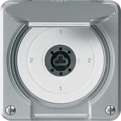 Interrupteur à clé ENC robusto IP55 avec clapet sans cylindre S3/1P al p.combi 