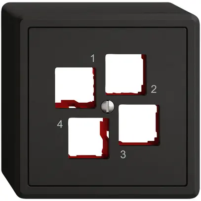 Kit de montage AP EDIZIO.liv EASYNET S-One SNAPFIX® droit 4×RJ45 no 