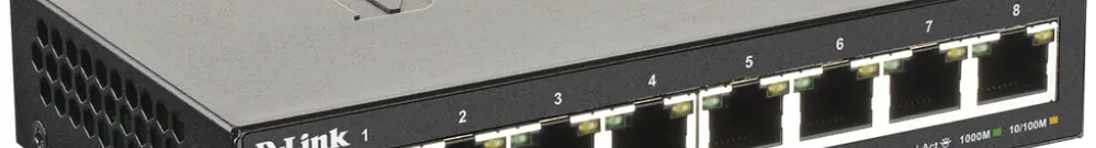 Switch D-Link DGS-1100-08V2, 8-port smart managed Layer2 Gigabit 
