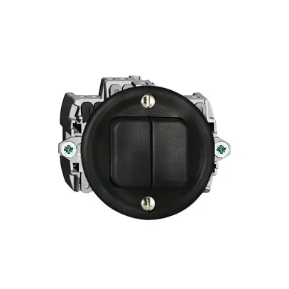 Interrupteur/contact à poussoir Feller STANDARD A-R+3/1L noir 