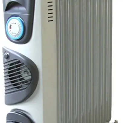 Radiatore a olio modello 9D 2000W bianco/grigio 