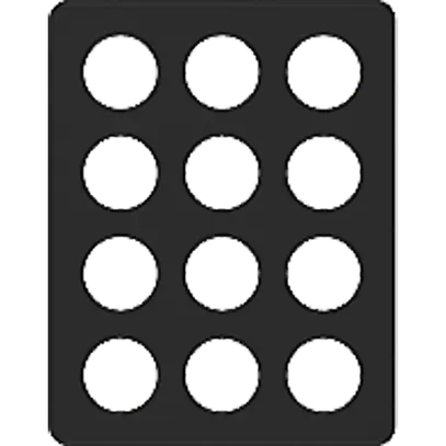 Plaque de recouvrement 4×3 12×43mm noir 