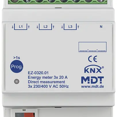 Compteur d'énergie KNX AMD MDT EZ-0320.01 1L/3L 20A direct 4UM 