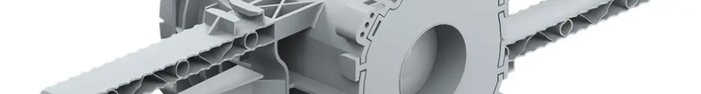 UP-Einlasskasten AGRO 1×1 Prefix hellgrau Ø30mm für Beton 