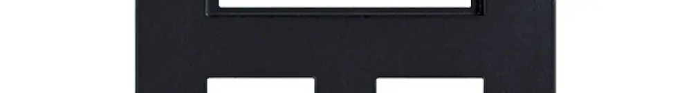 Plaque frontale EDIZIOdue elegance pour poussoir double+RTH gris graphite 