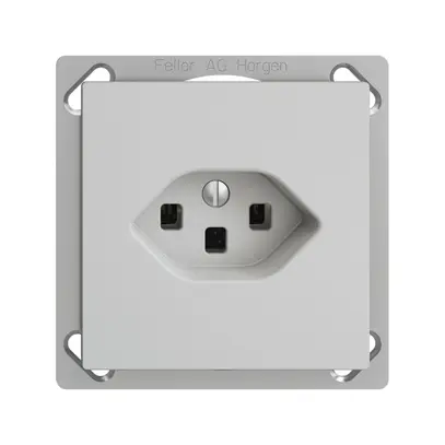 Presa INS EDIZIOdue T23 16A grigio chiaro, con morsetti innest. 