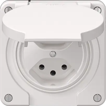 Presa NEVO N.CO, 2×T13, IP21, bianco 