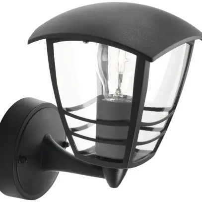 Applique a braccio Creek alto 60W E27 IP44 nero 