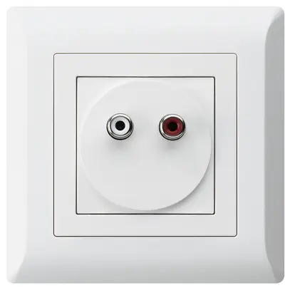 Prise de raccordement ENC kallysto.line audio RCA blanc 